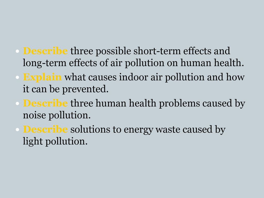 Smog pollution as a consequence of human behavior